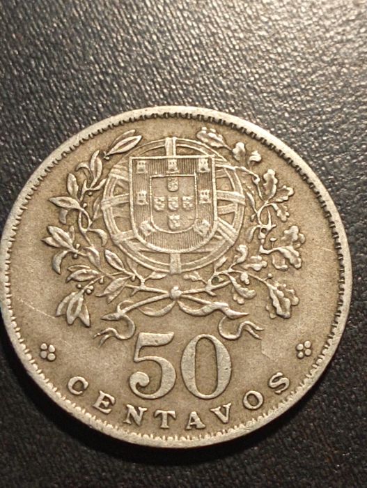 moeda 50  centavos  1965	 - Republica Portuguesa - Alpaca - Soberba