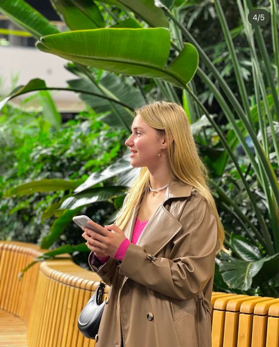 Тренч з еко шкіри