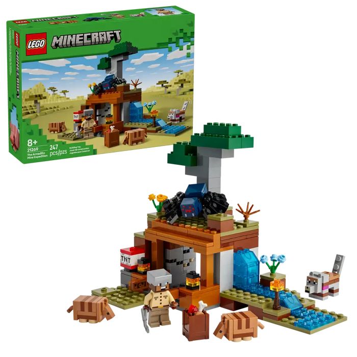 LEGO Minecraft Wyprawa do pancernikowej kopalni 21269. LEGO