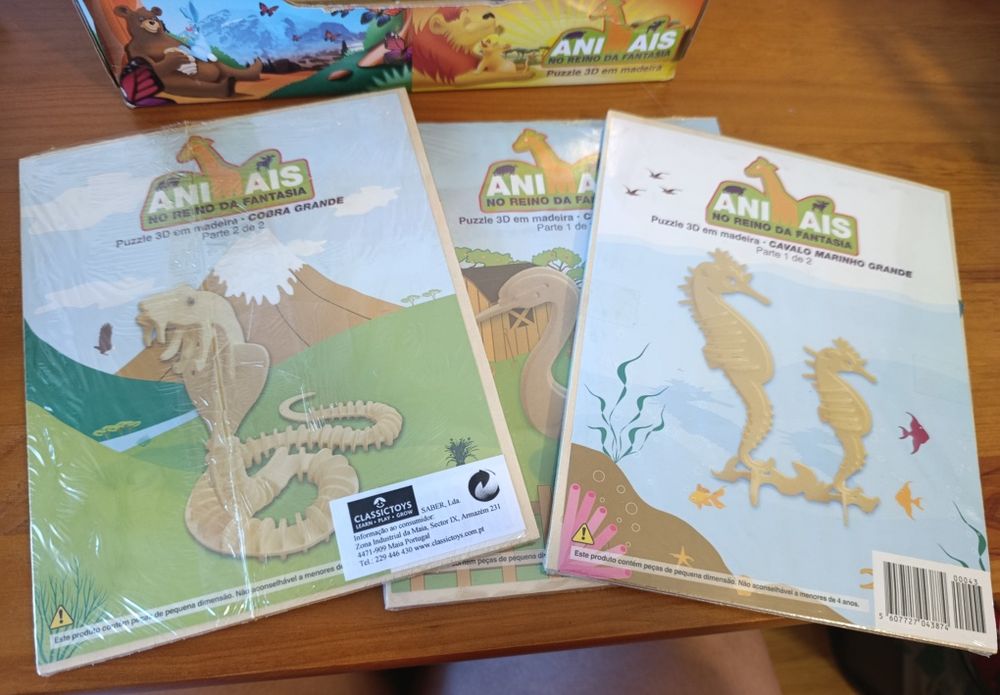 Puzzle de Madeira 3D-Animais do Reino da Fantasia