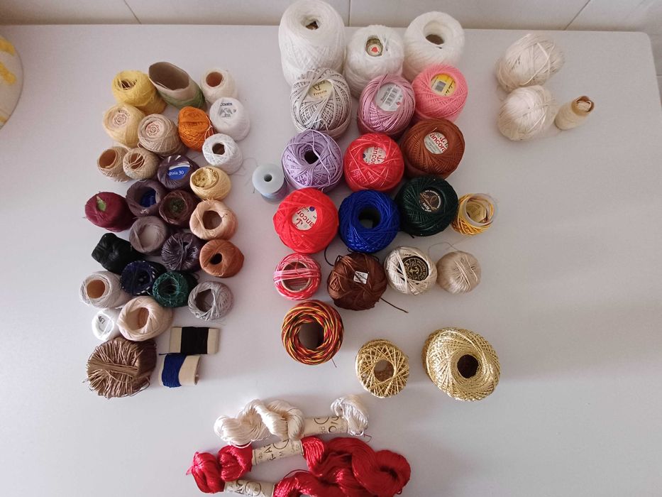 Linhas de croché e de bordar