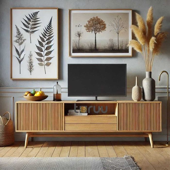 Móvel Tv Estilo Nórdico Nogueira e/ou Carvalho