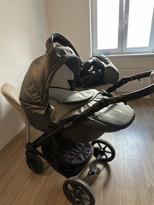 Коляска Bair Polo 2 в 1 графіт перламутр