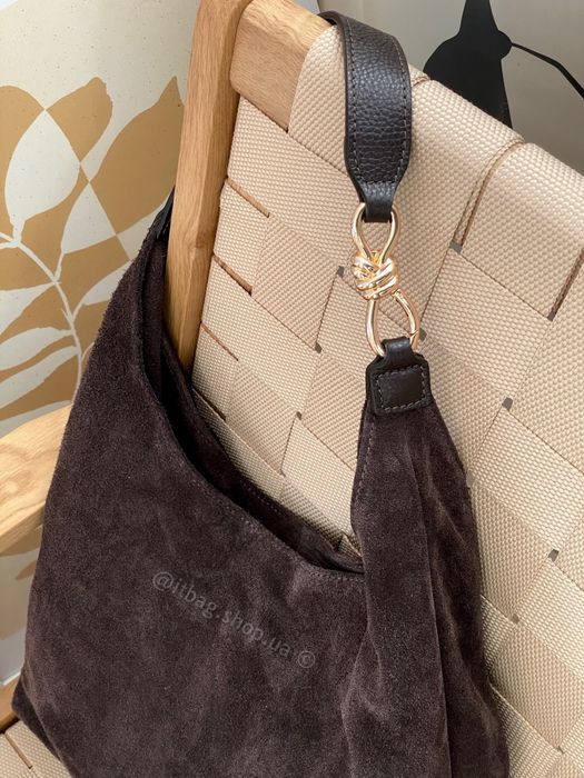 Італійська замшева сумка хобо мішечок. Замшевая сумка мешок итальянска