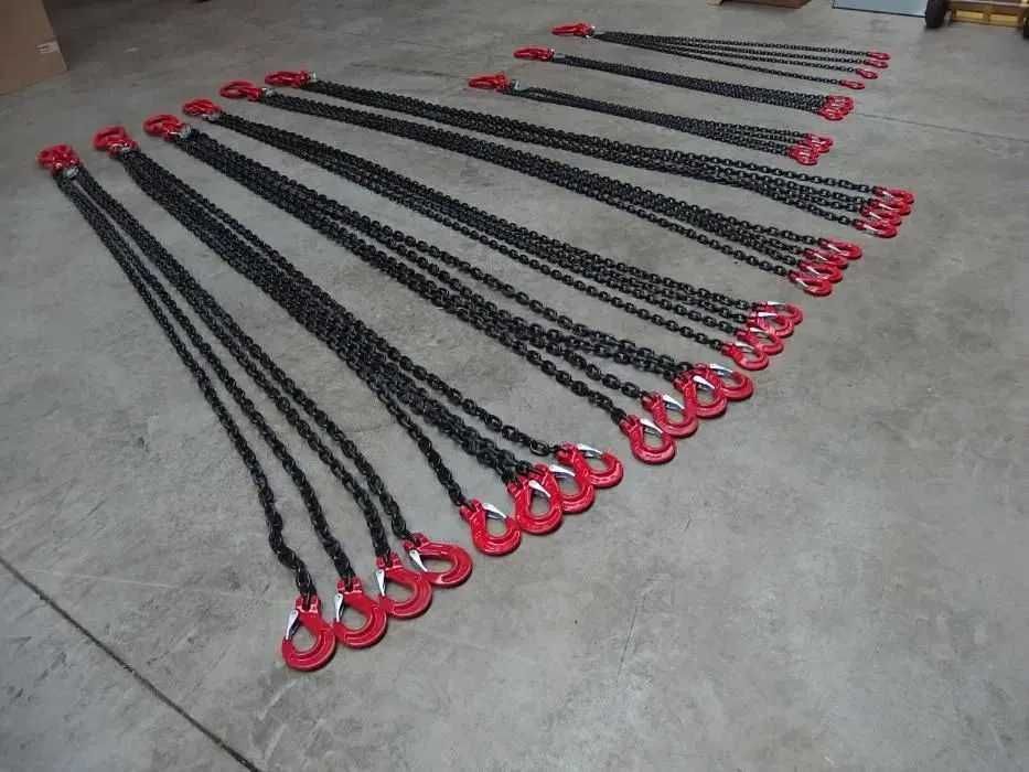 Zawiesie łańcuchowe czterocięgnowe 6.7/4.75T HDS 3 metry hak szekla