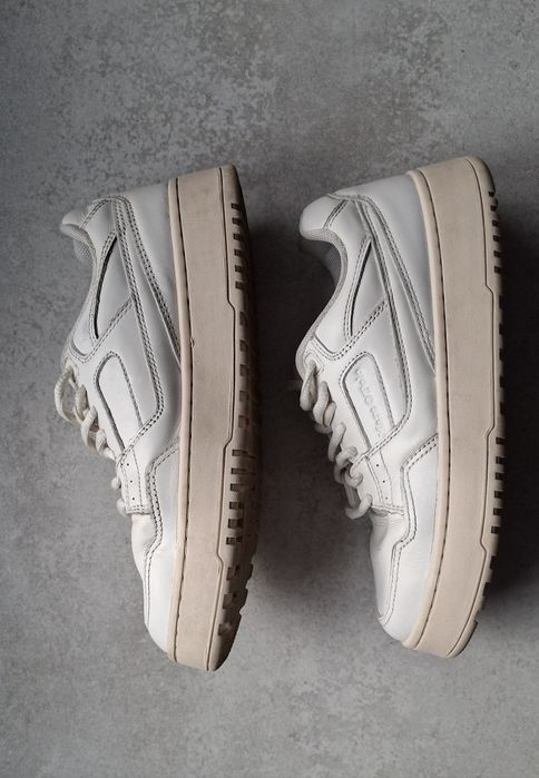 Skórzane sneakersy Marc O'Polo r. 36 kremowe / ecru na grubszej podeszwie