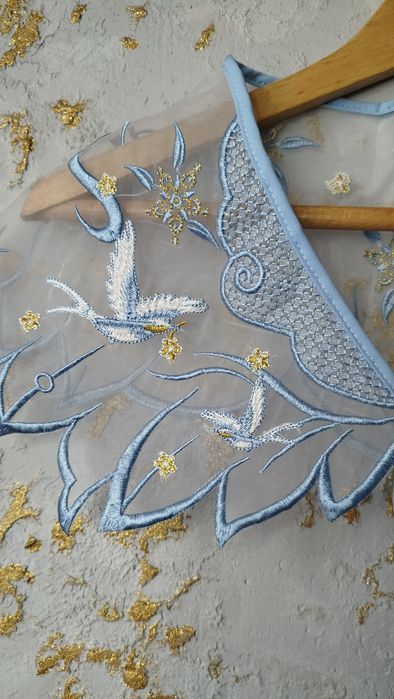 Kołnierzyk ekskluzywny niebieski elegancki