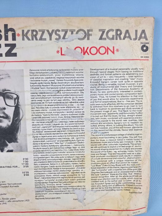Płyta winylowa Polish Jazz Krzysztof Zgraja Laokoon