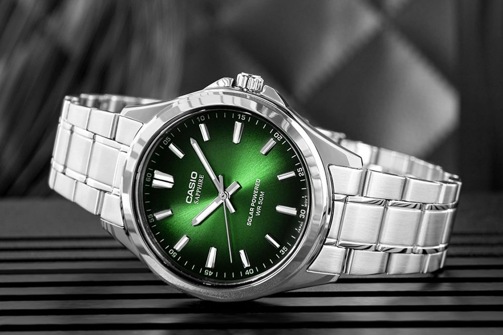 Zegarek Męski CASIO Solar MTS-RS100D-3AVDF + BOX