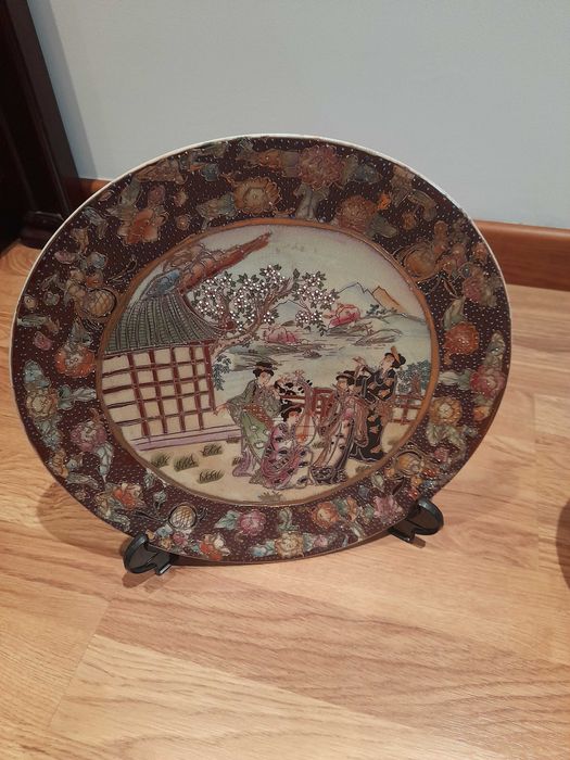 Conjunto louça chinesa pontada à mão