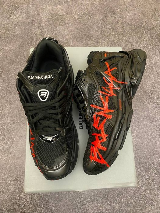 НАЙКРАЩА ЯКІСТЬ‼️ Balenciaga Runner Graffiti Black (Чорні),баленсіага,
