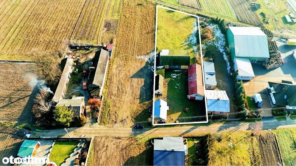 Działka budowlana z budynkami gospodarczymi | MPZP | 2351 m2