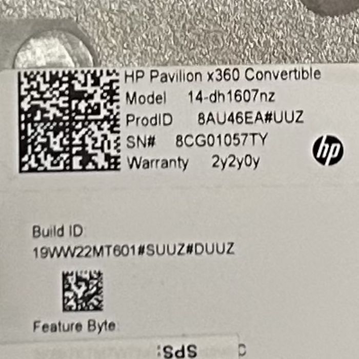 HP Pavilion x360 14-dh верхняя часть