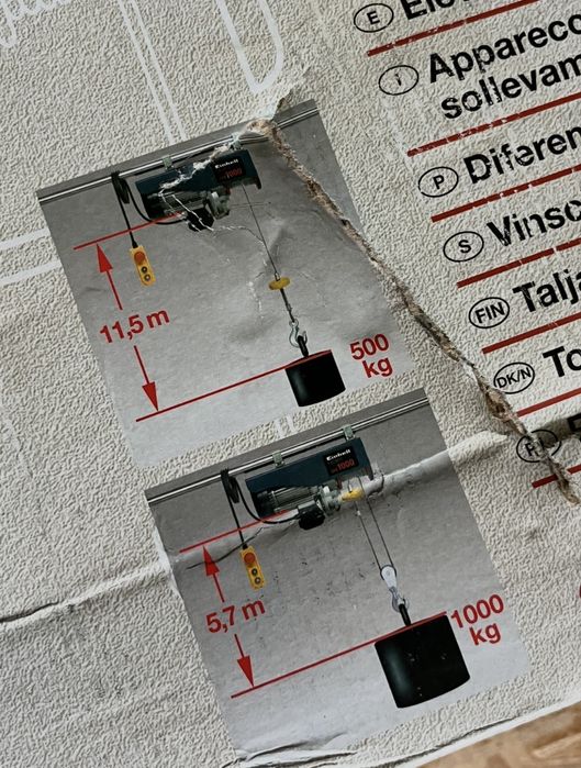 Wciągarka elektryczna Einhell 1000 kg.