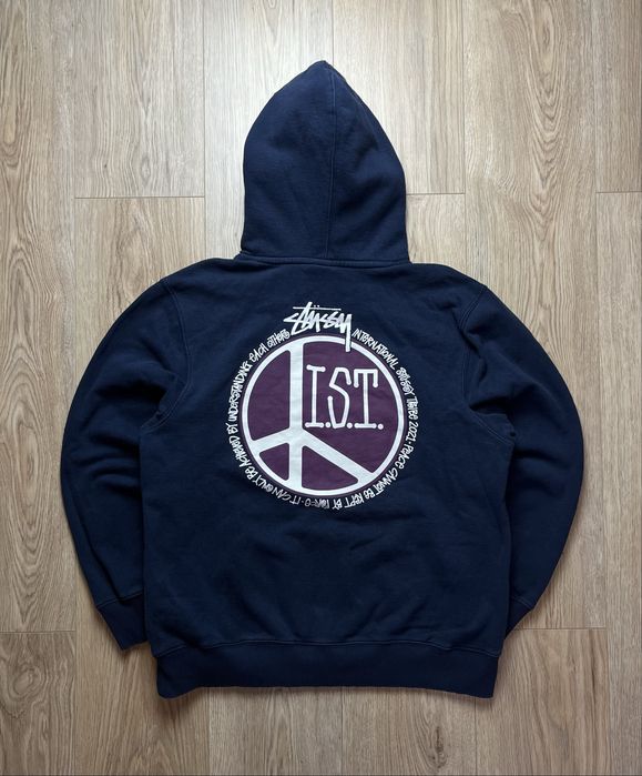 Stüssy IST Big logo Męska S Bluza z kapturem Hoodie Rap Skate