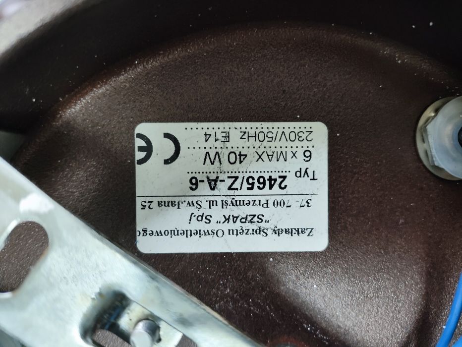 Żyrandol, lampa sufitowa, dwufazowa