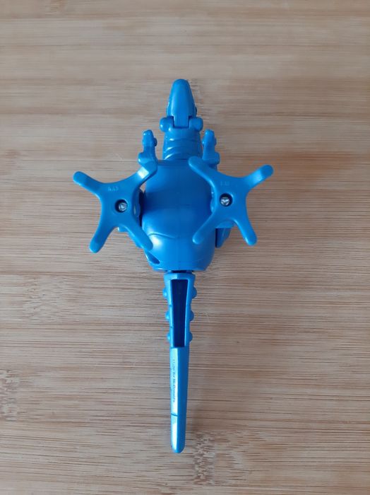 Dinossauro azul e preto