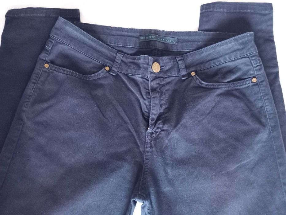 Calças azul escuro tamanho 40 - Zara