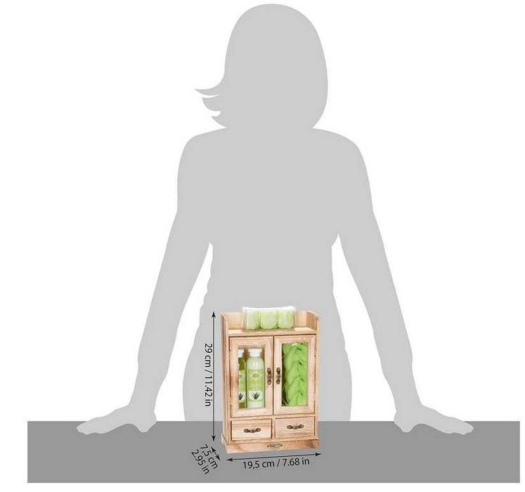 Zestaw prezentowy SPA kosmetyki + szafka drewniana