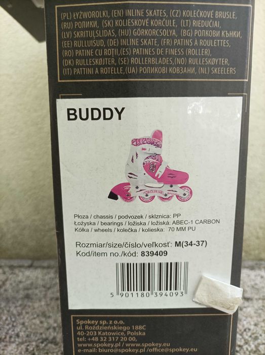 Rolki Spokey Buddy rozmiar 34-37 lub 30-33