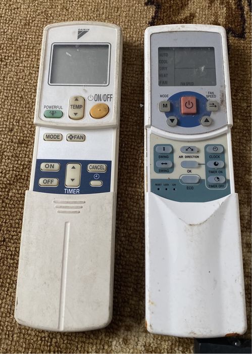 Пульти для кондиціонера до телевізора і тюнера б/у кліматична установк