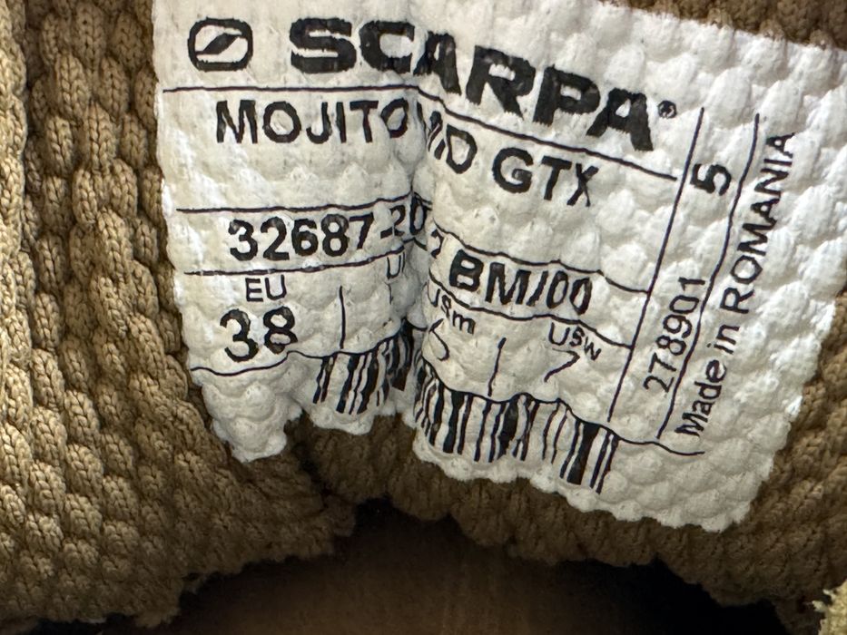 Кросівки Ботінки Scarpa Mojito Mid GTX Розмір 38 Взуття