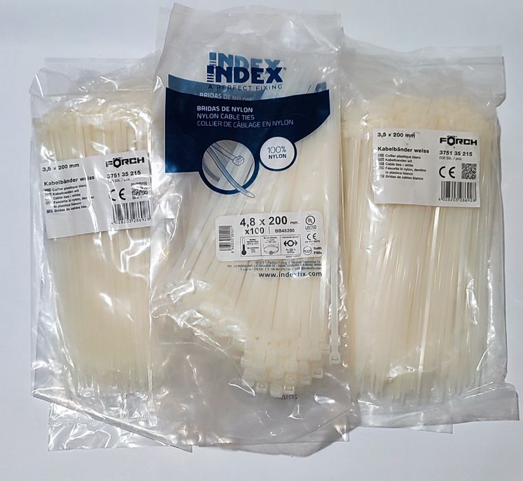Кабельна стяжка, хомут нейлоновий 3,5*200, 4,8*200, Німеччина
