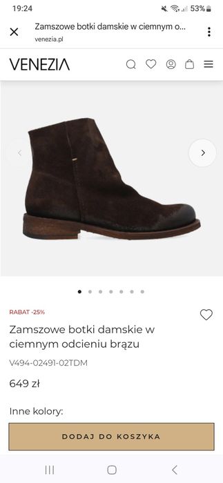 Botki Venezia 38 nowe