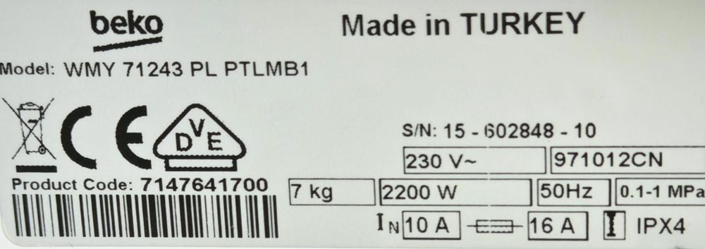 Pralka Beko 7kg z transportem,Gwarancja