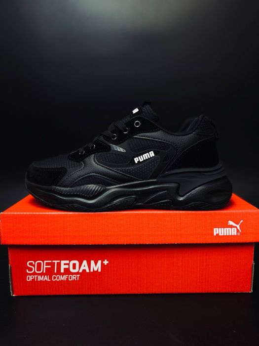 Черные кроссовки Puma кожаные чоловічі кросівки шкіряні Puma Весна 26