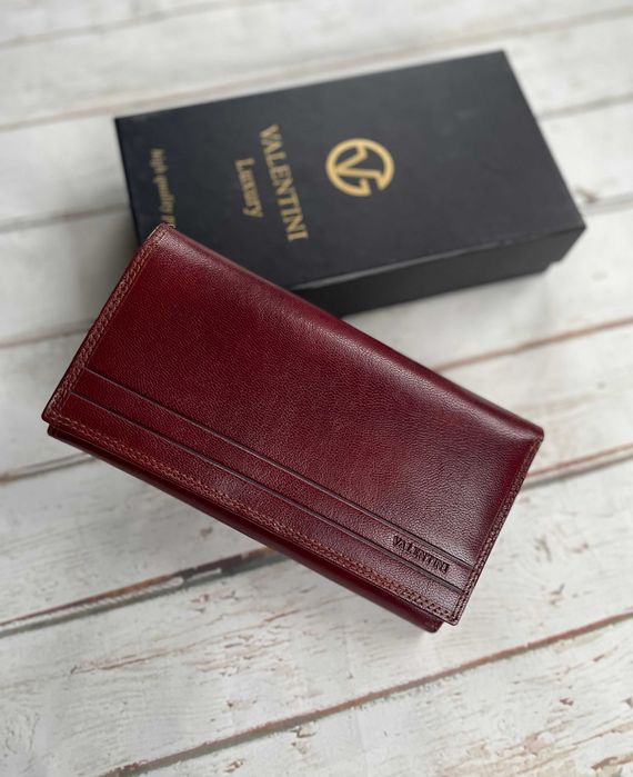Жіночий шкіряний гаманець портмоне Valentini Luxury Італія