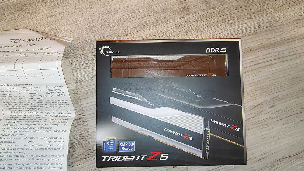 DDR5 G.skill trident Z 5600-cl36 32Gb
