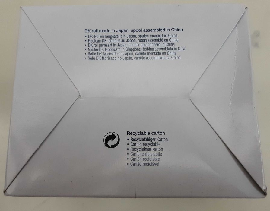 Caixa Fita Contínua Papel Térmic Autocolante Removível BROTHER DK44605
