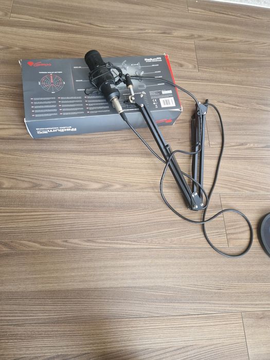 Mikrofon USB Genesis Radium + ramię | sprawny