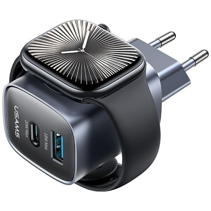 Ładowarka sieciowa USAMS CC293 T67 20W   iWatch 1xUSB-C 1xUSB-A