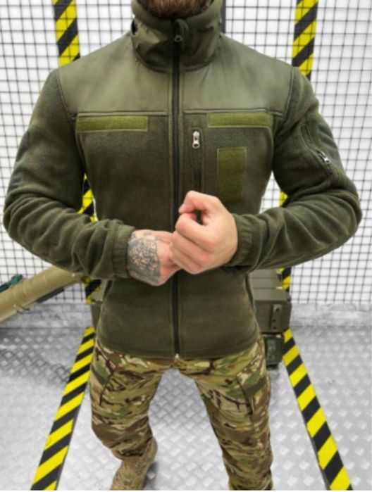 Фліска (олива), флісова кофта тактична/ флисовая, флиска