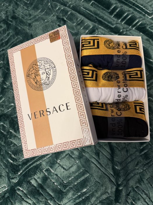 Bokserki Prada, Versace, Moncler L