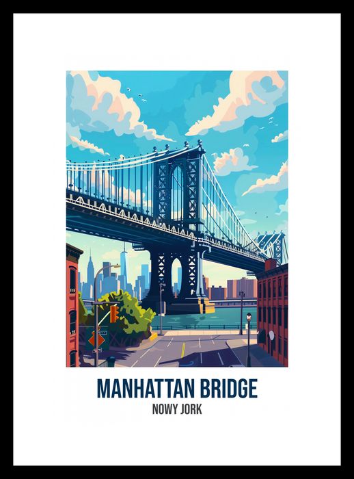 Plakat 20x30cm Manhattan Bridge