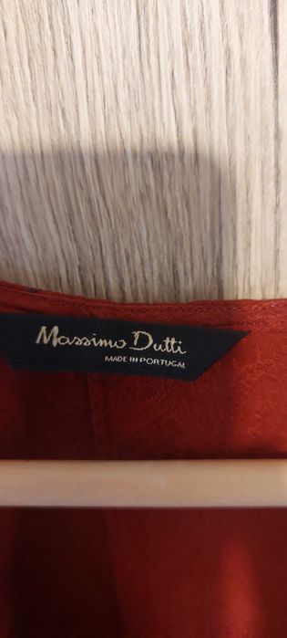 Massimo Dutti bordowa sukienka tunika, luźna wygodna