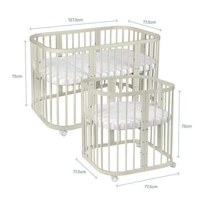 Waldin - łóżeczko 7w1 kwadrat