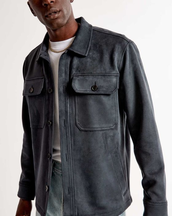 Куртка-рубашка Abercrombie&Fitch из веганской замши!