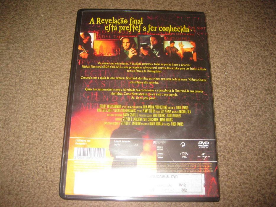 DVD "Nostradamus" com Rob Estes/Raro!