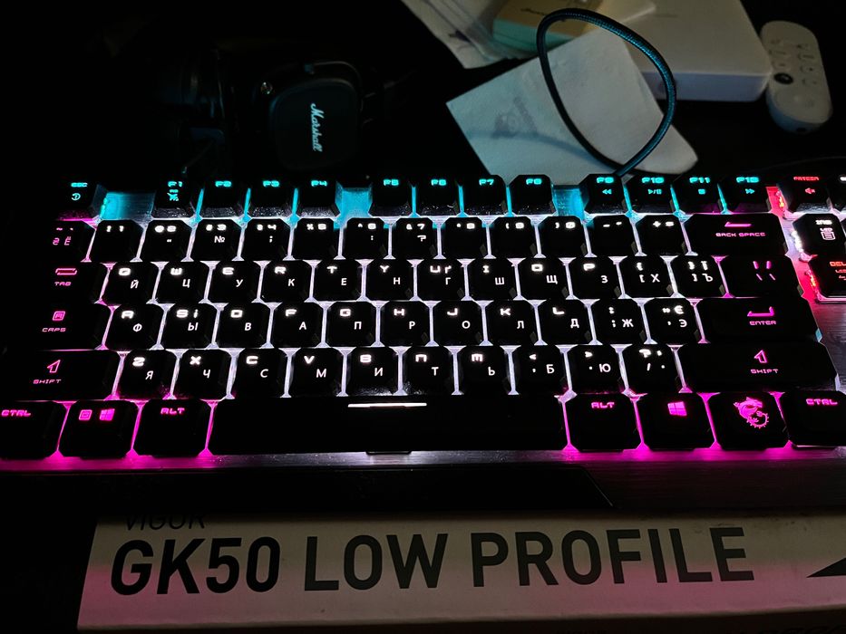 Клавиатура механика MSI GK50 LOW PROFILE, 100%, RGB
