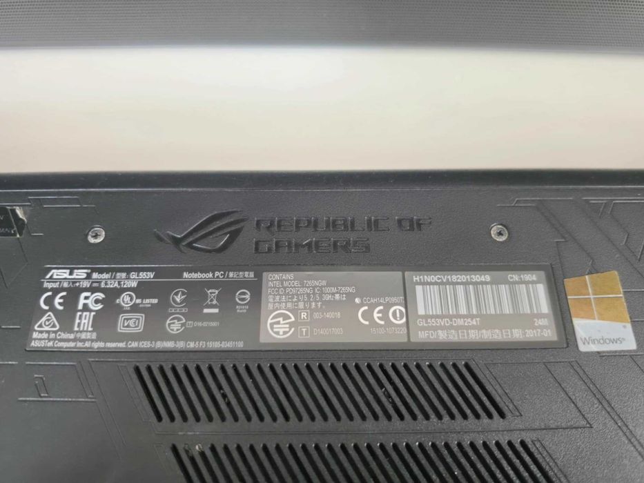 Asus GL553VD | 24 GB RAM | SSD 512 GB + HDD 1 TB | Gotowy do pracy