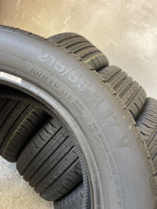 4x Continental EcoContact 6 215/55 R17 94V Jak nowe Demo