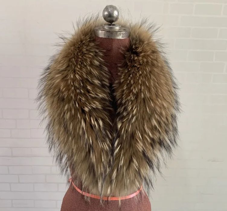 Naturalne kołnierze z jenota do płaszcza skóry ramoneski różne wymiary