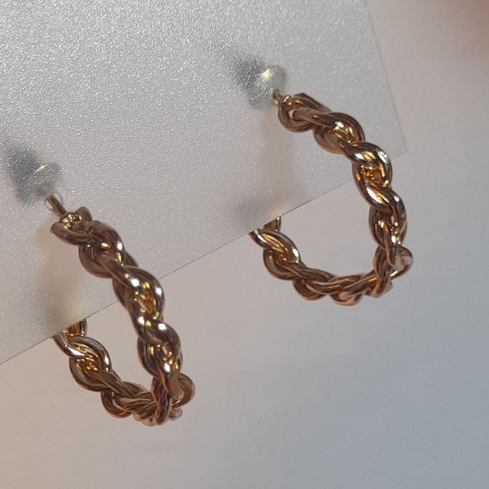 Argolas Douradas  Entrançada.