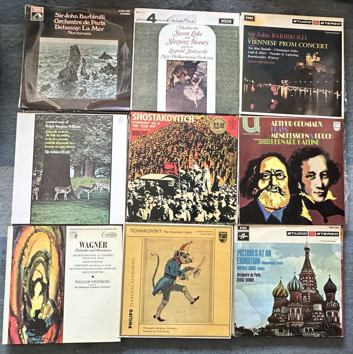 Lote 06 - 72 discos de vinil, Lp's - Musica Clássica