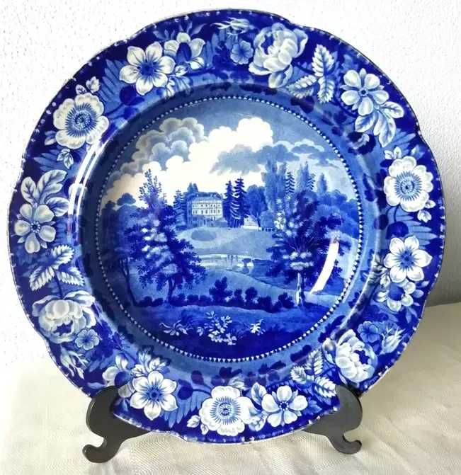 Prato de sopa do século XIX Writtle Lodge Essex