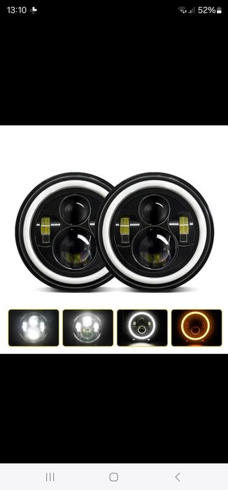 Par de Farois led patrol y60 com angel eye